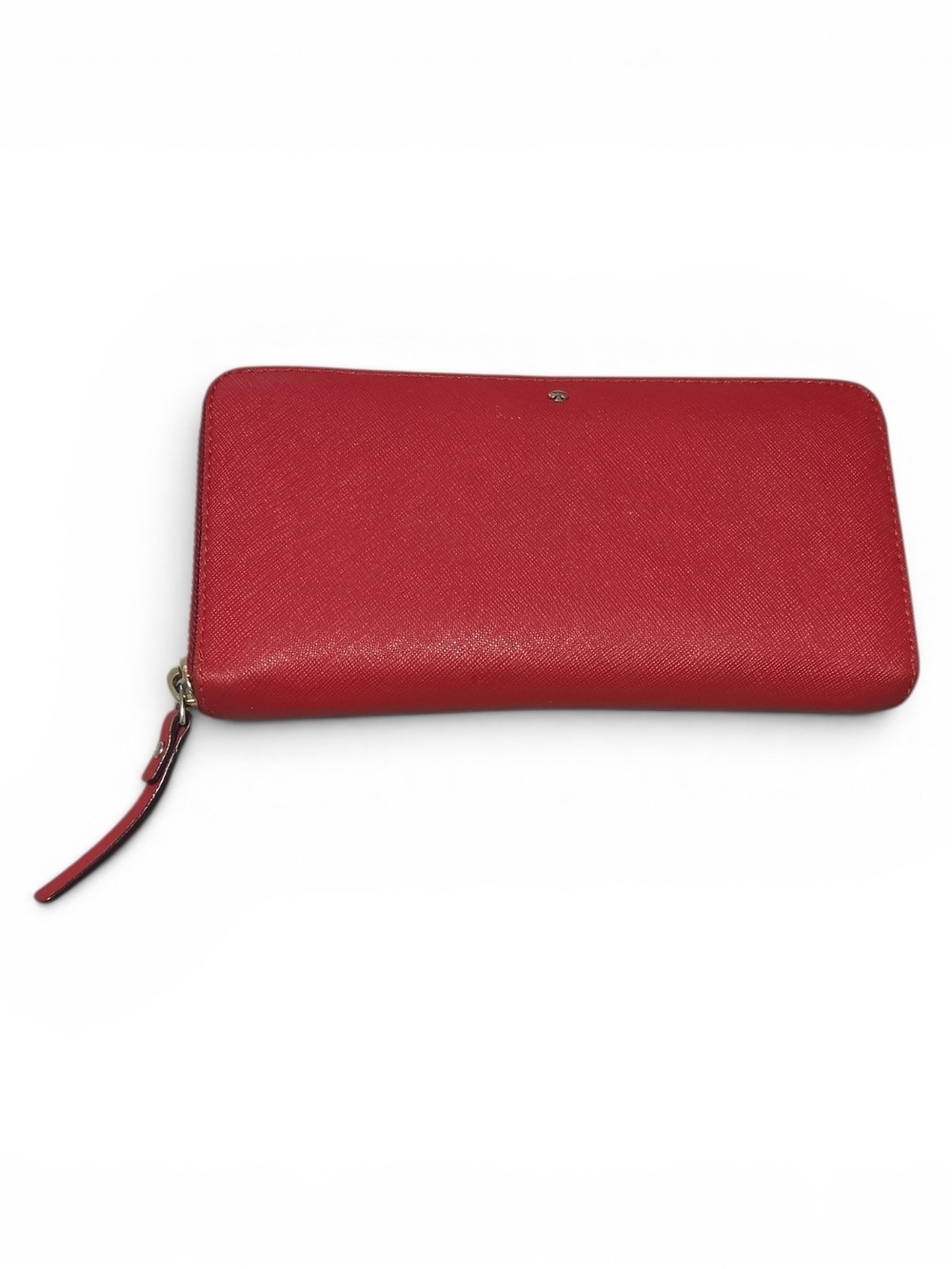 Kate Spade Red Zip-Around Saffiano Leather Wallet